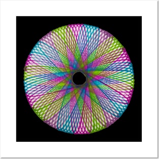 Spirograph Multicolor Circular Pattern Posters and Art